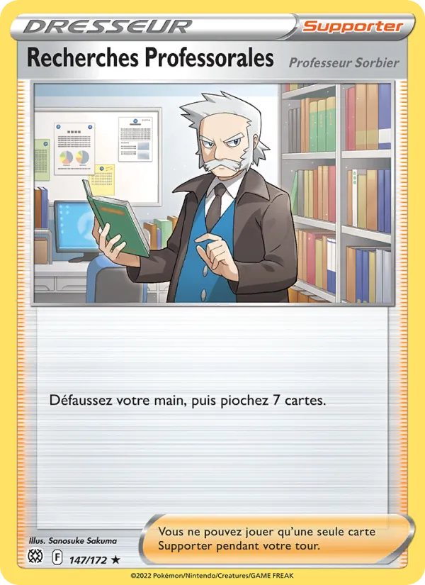 Carte Pokémon Recherches Professorales 147/172 de l'extension Stars Étincelantes