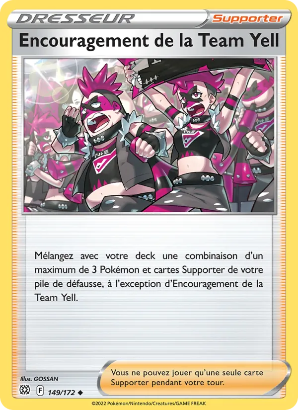 Carte Pokémon Encouragement de la Team Yell 149/172 de l'extension Stars Étincelantes