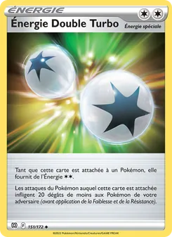 Carte Pokémon Énergie Double Turbo 151 — Stars Étincelantes