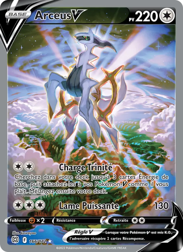 Carte Pokémon Arceus V 166/172 de l'extension Stars Étincelantes