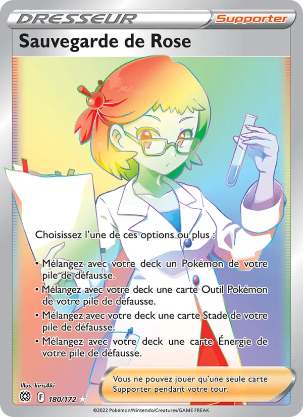 Carte Pokémon Sauvegarde de Rose 180/172 de l'extension Stars Étincelantes