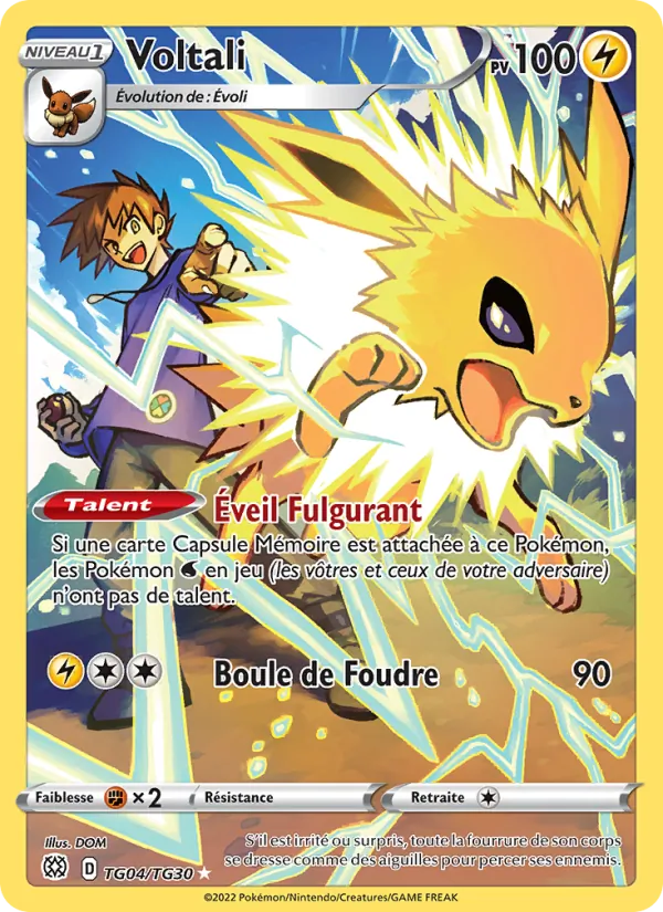 Carte Pokémon Voltali TG04/172 de l'extension Stars Étincelantes