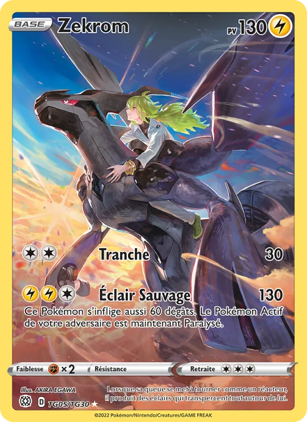 Carte Pokémon Zekrom TG05/172 de l'extension Stars Étincelantes