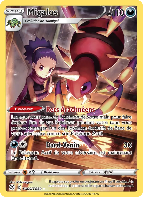 Carte Pokémon Migalos TG09/172 de l'extension Stars Étincelantes