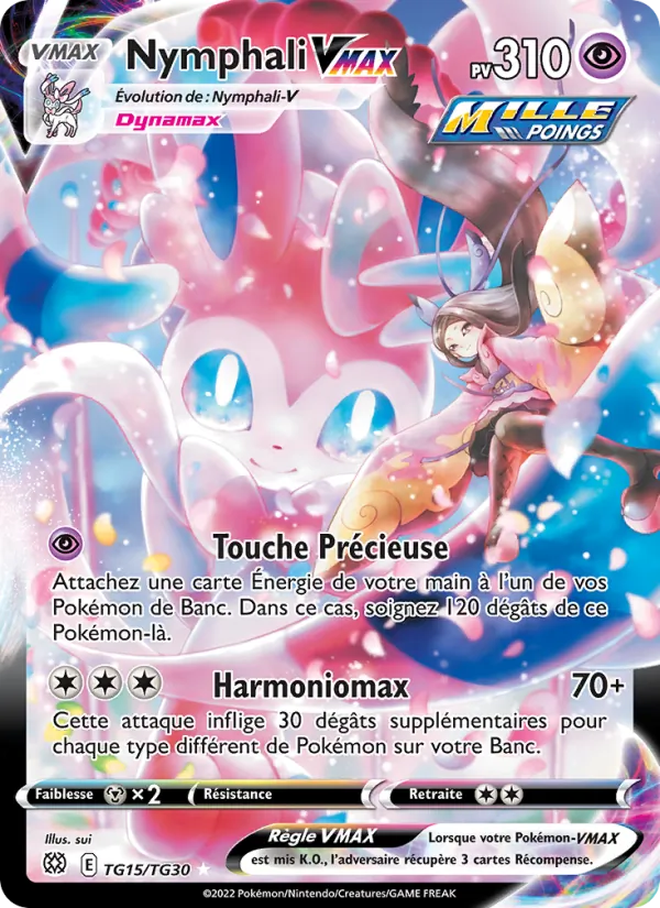 Carte Pokémon Nymphali VMAX TG15/172 de l'extension Stars Étincelantes