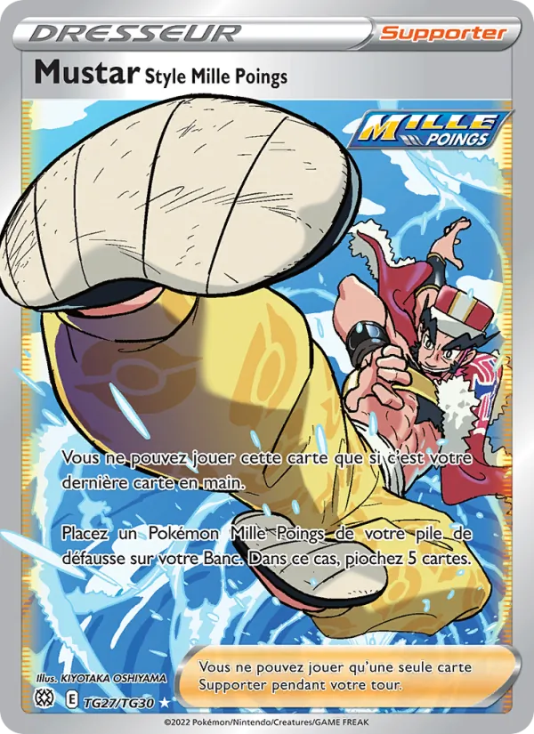 Carte Pokémon Mustar Style Mille Poings TG27/172 de l'extension Stars Étincelantes