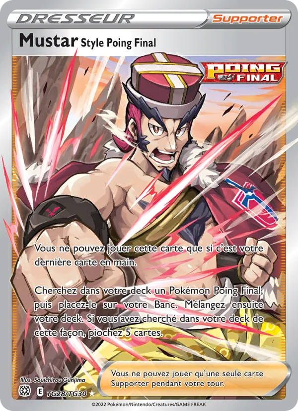 Carte Pokémon Mustar Style Poing Final TG28/172 de l'extension Stars Étincelantes