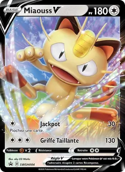 Carte Pokémon Miaouss V SWSH004 — Promo SWSH