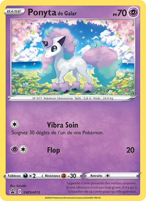 Carte Pokémon Ponyta de Galar SWSH013/307 de l'extension Promo SWSH