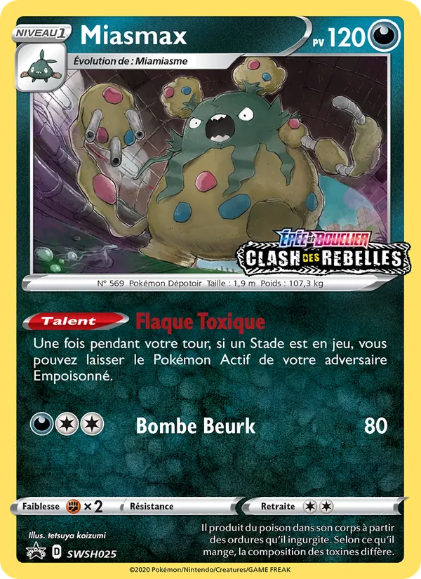 Carte Pokémon Miasmax SWSH025/307 de l'extension Promo SWSH
