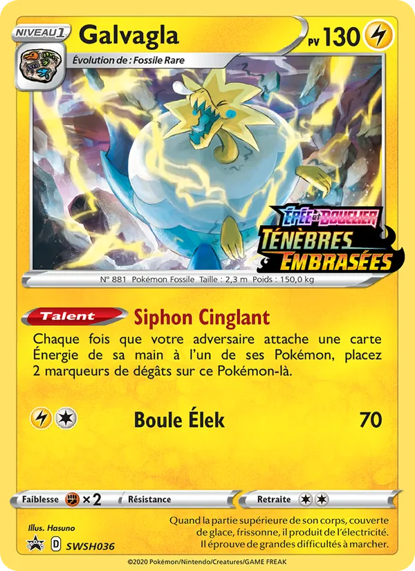 Carte Pokémon Galvagla SWSH036/307 de l'extension Promo SWSH