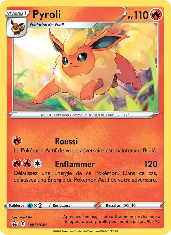 Carte Pokémon Pyroli SWSH041/307 de l'extension Promo SWSH