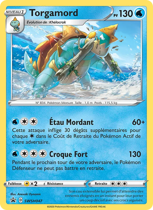 Carte Pokémon Torgamord SWSH047/307 de l'extension Promo SWSH