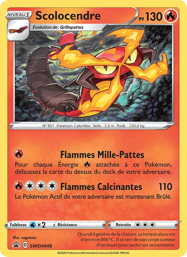 Carte Pokémon Scolocendre SWSH048/307 de l'extension Promo SWSH