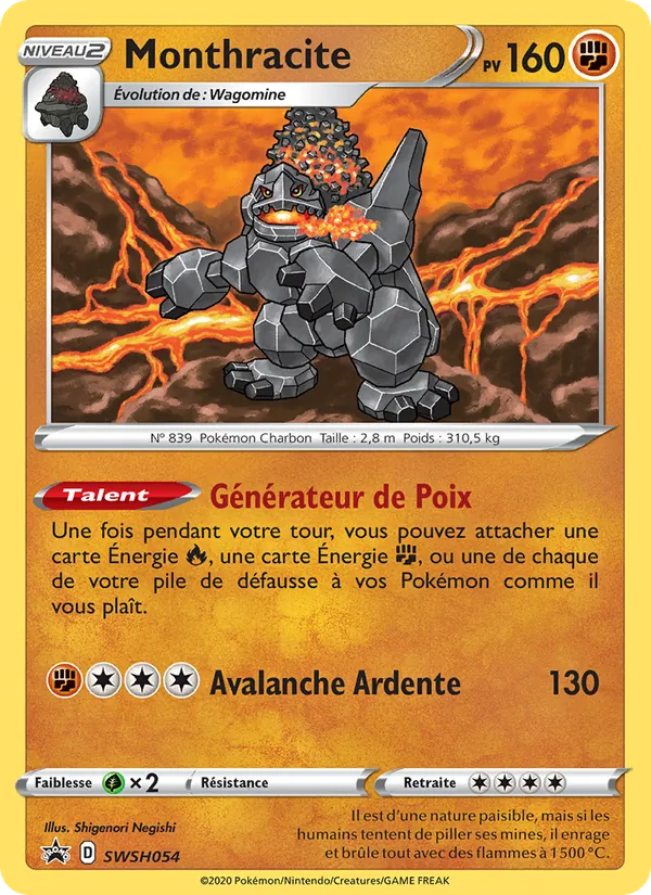 Carte Pokémon Monthracite SWSH054/307 de l'extension Promo SWSH