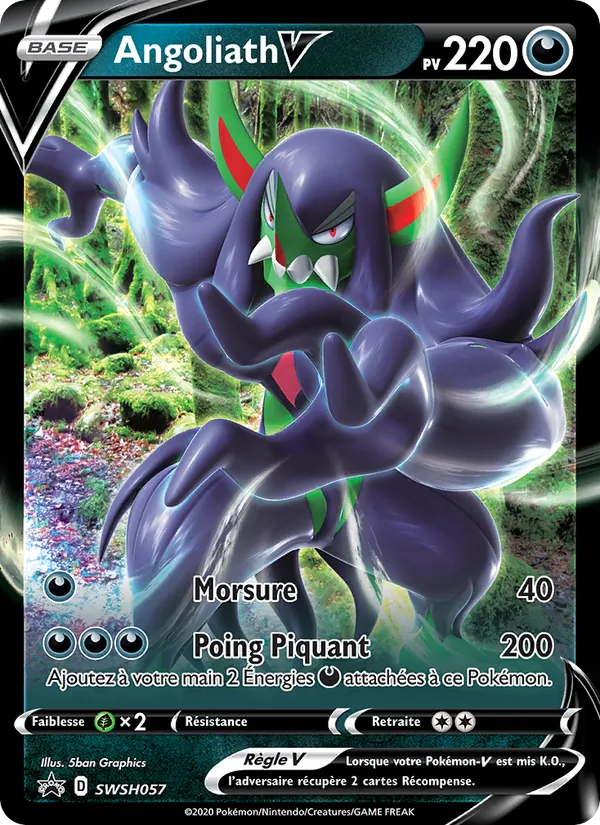 Carte Pokémon Angoliath V SWSH057/307 de l'extension Promo SWSH