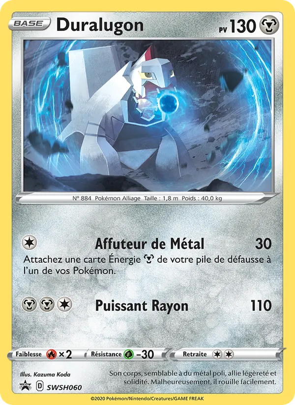 Carte Pokémon Duralugon SWSH060/307 de l'extension Promo SWSH
