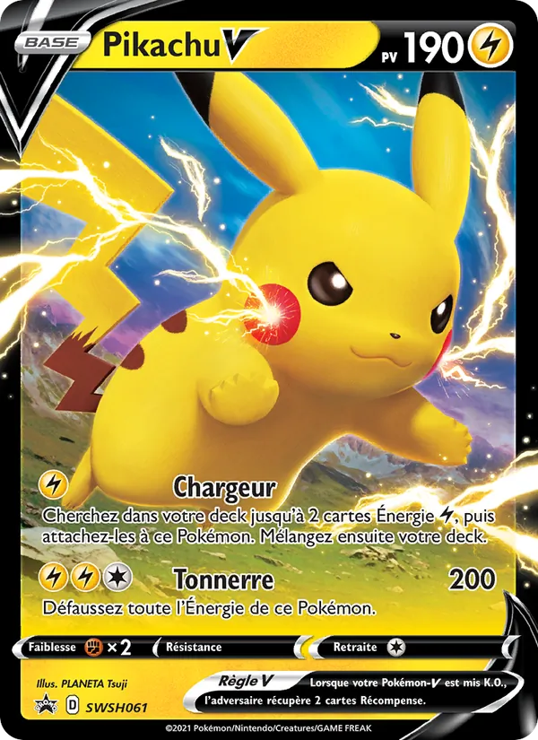 Carte Pokémon Pikachu V SWSH061/307 de l'extension Promo SWSH