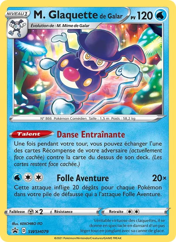 Carte Pokémon M. Glaquette de Galar SWSH079/307 de l'extension Promo SWSH