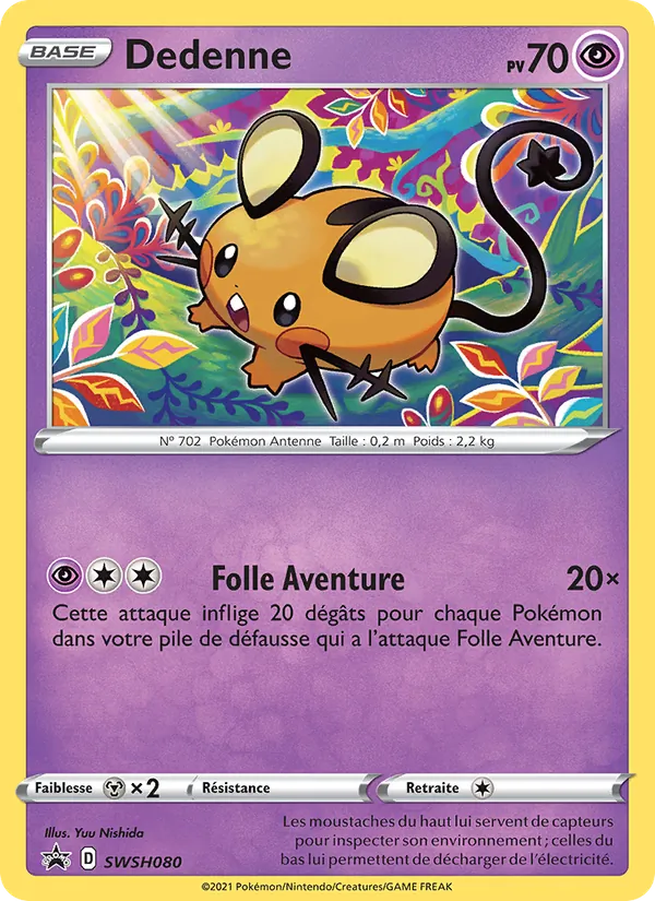 Carte Pokémon Dedenne SWSH080/307 de l'extension Promo SWSH