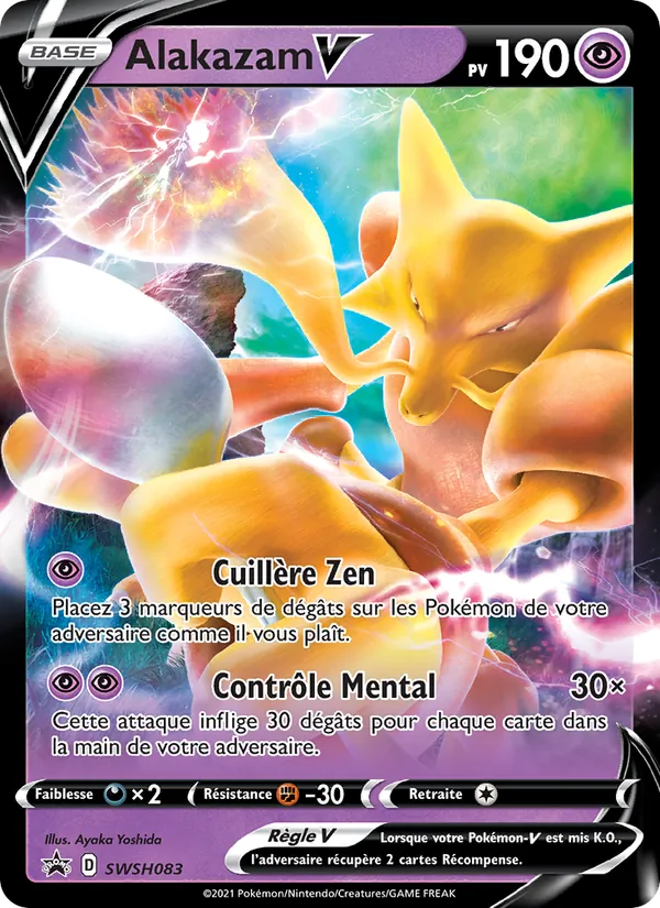 Carte Pokémon Alakazam V SWSH083/307 de l'extension Promo SWSH