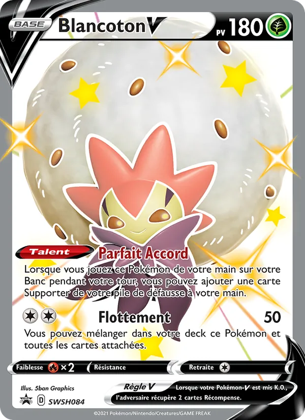 Carte Pokémon Blancoton V SWSH084/307 de l'extension Promo SWSH