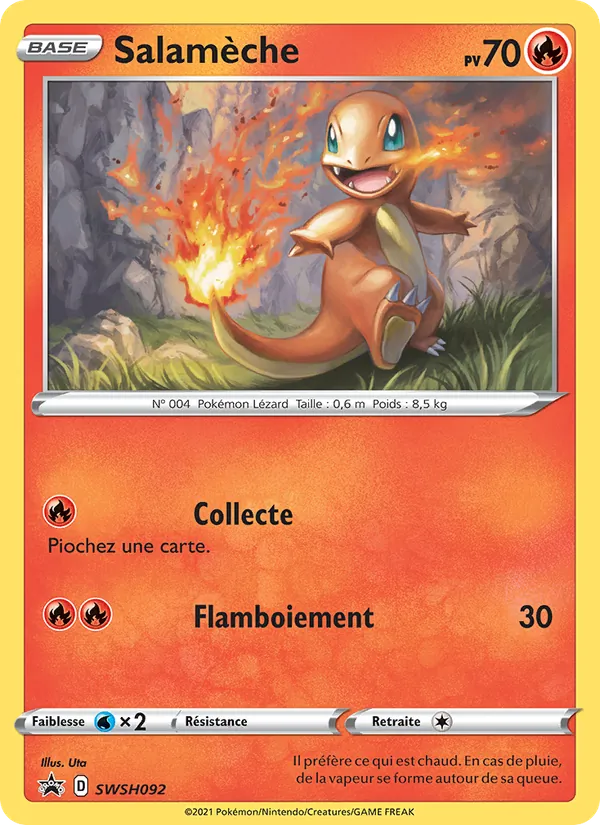 Carte Pokémon Salamèche SWSH092/307 de l'extension Promo SWSH