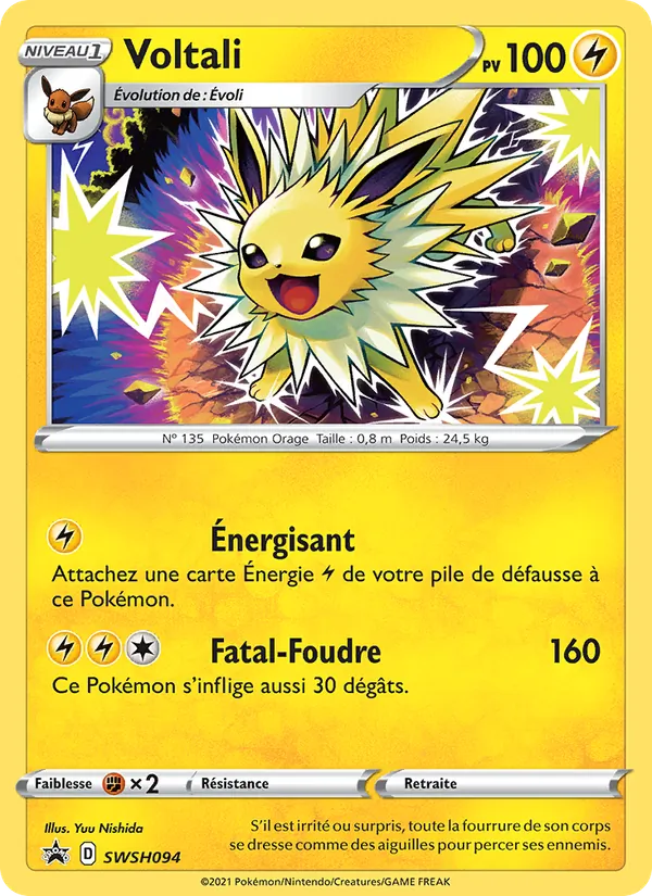 Carte Pokémon Voltali SWSH094/307 de l'extension Promo SWSH
