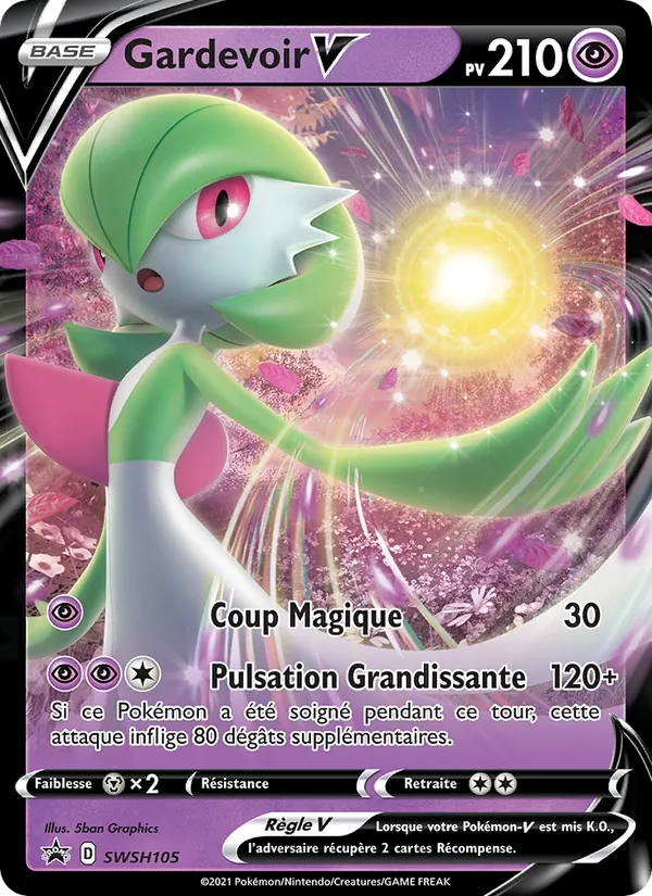 Carte Pokémon Gardevoir V SWSH105/307 de l'extension Promo SWSH