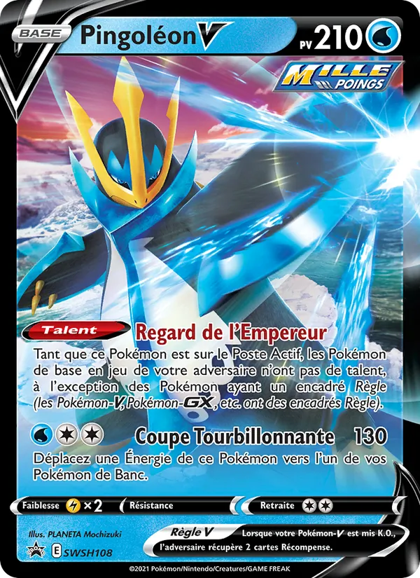 Carte Pokémon Pingoléon V SWSH108/307 de l'extension Promo SWSH