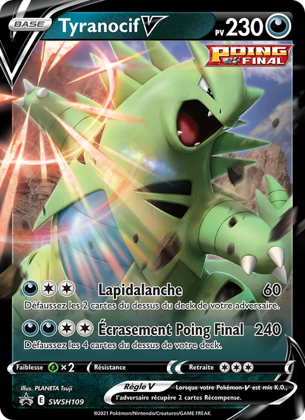 Carte Pokémon Tyranocif V SWSH109/307 de l'extension Promo SWSH