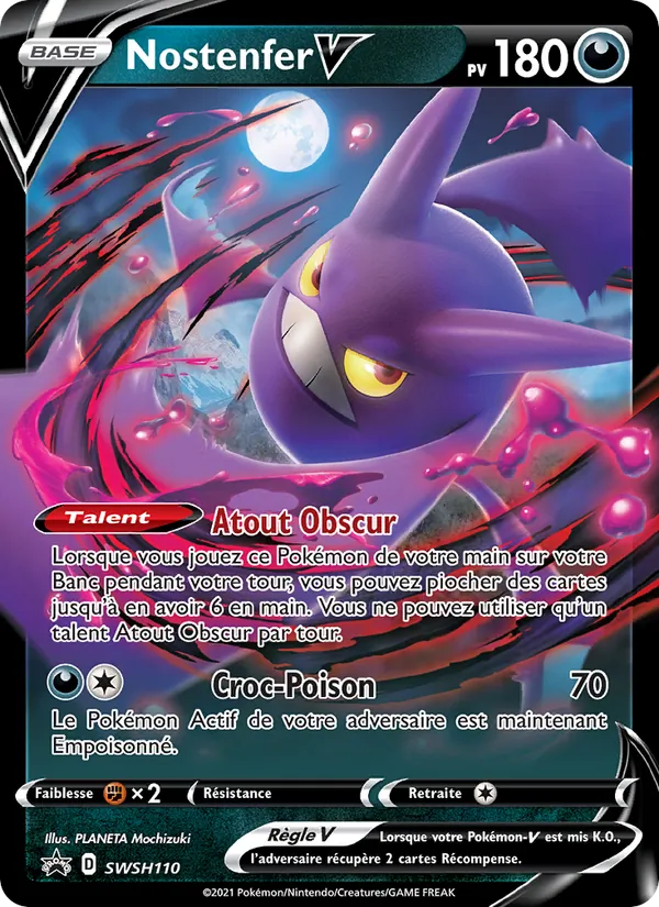 Carte Pokémon Nostenfer V SWSH110/307 de l'extension Promo SWSH