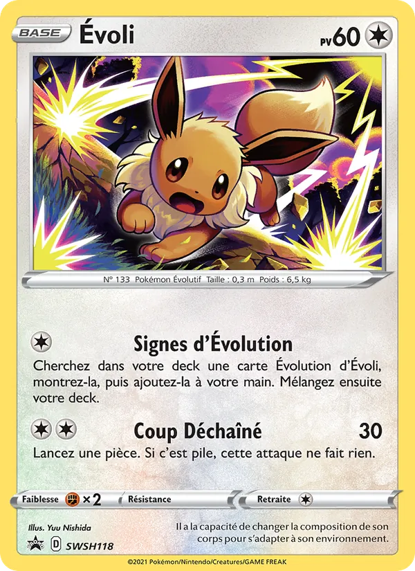 Carte Pokémon Évoli SWSH118/307 de l'extension Promo SWSH
