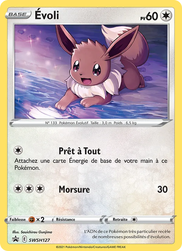 Carte Pokémon Évoli SWSH127/307 de l'extension Promo SWSH