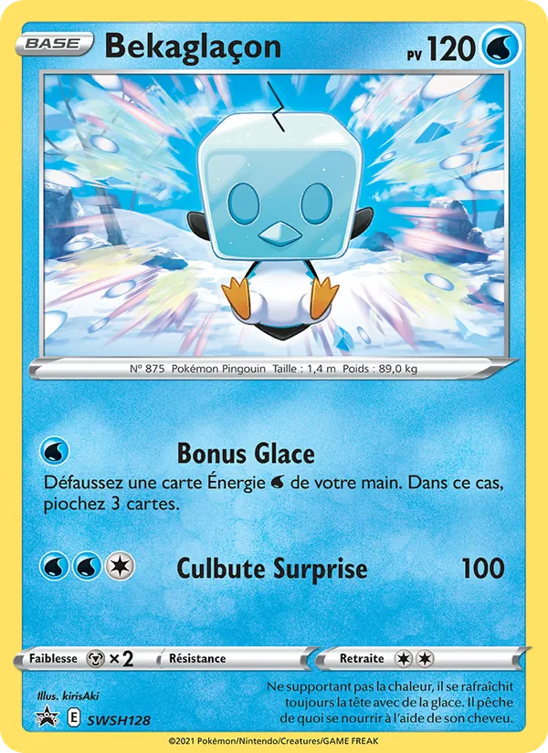 Carte Pokémon Bekaglaçon SWSH128/307 de l'extension Promo SWSH