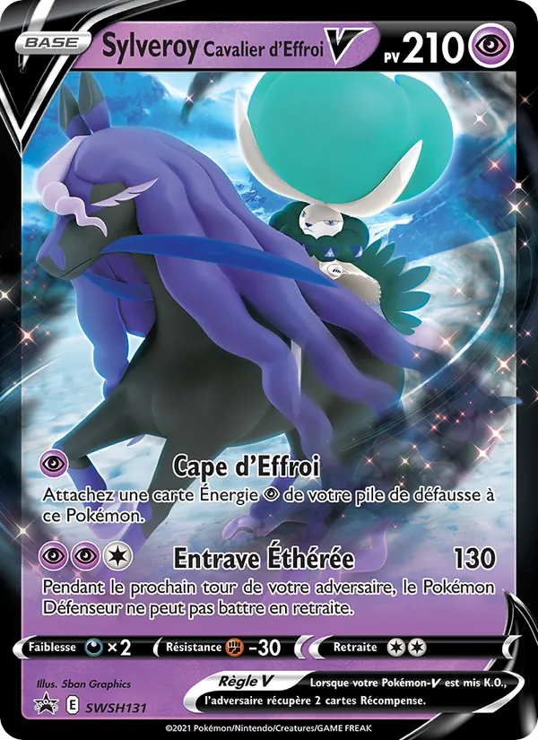 Carte Pokémon Sylveroy Cavalier d'Effroi V SWSH131/307 de l'extension Promo SWSH