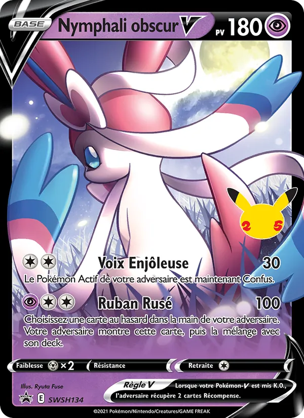 Carte Pokémon Nymphali obscur V SWSH134/307 de l'extension Promo SWSH