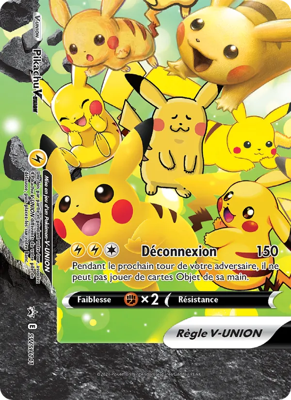 Carte Pokémon Pikachu V-UNION SWSH141/307 de l'extension Promo SWSH