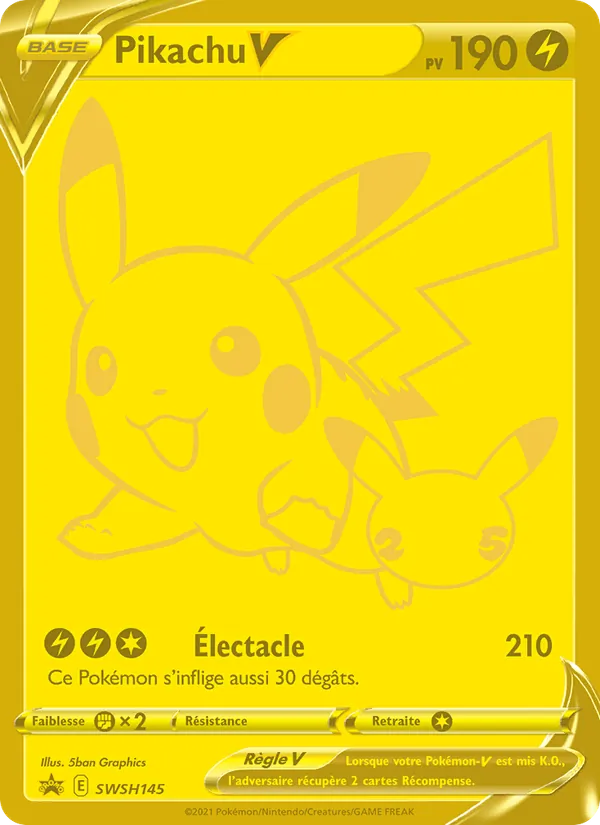 Carte Pokémon Pikachu V SWSH145/307 de l'extension Promo SWSH