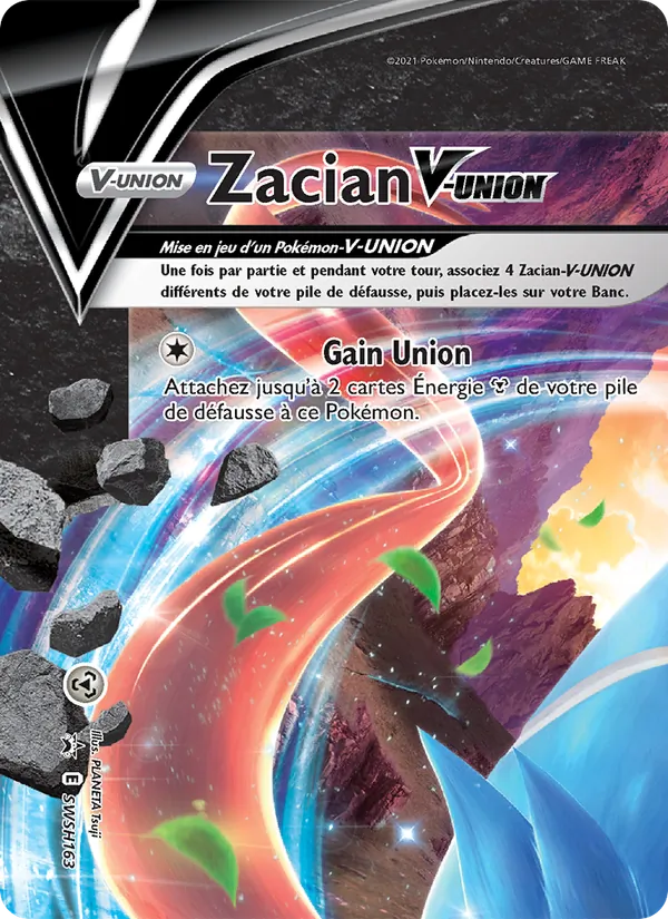 Carte Pokémon Zacian V-UNION SWSH163/307 de l'extension Promo SWSH
