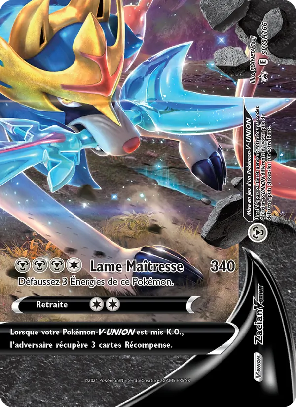 Carte Pokémon Zacian V-UNION SWSH166/307 de l'extension Promo SWSH