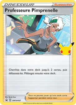 Carte Pokémon Professeure Pimprenelle SWSH167 — Promo SWSH