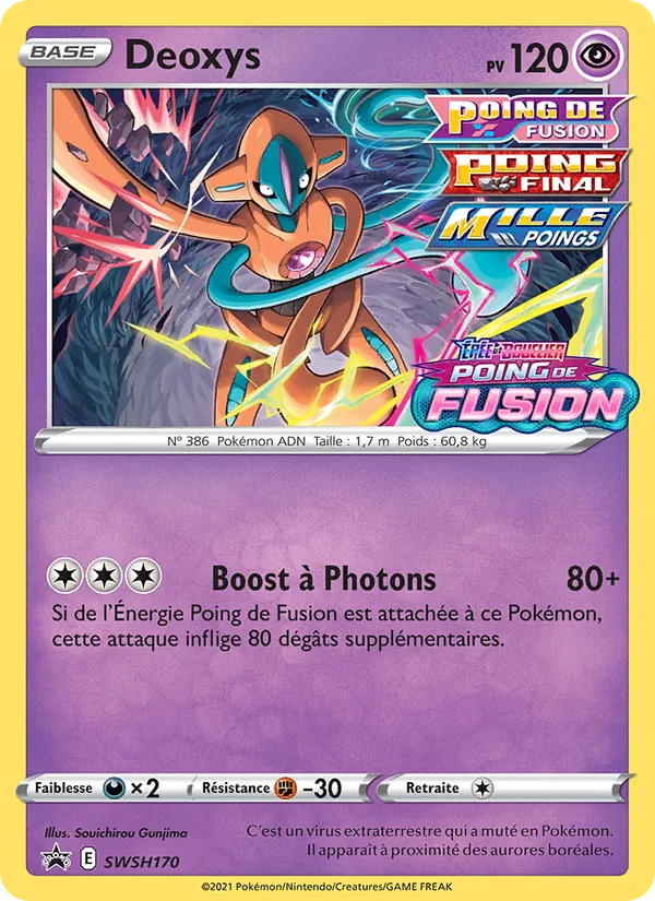Carte Pokémon Deoxys SWSH170/307 de l'extension Promo SWSH