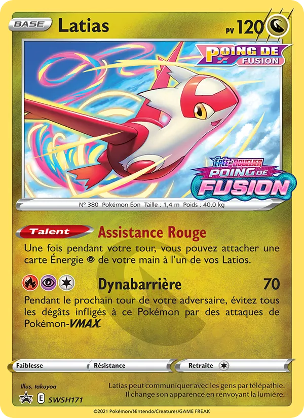 Carte Pokémon Latias SWSH171/307 de l'extension Promo SWSH