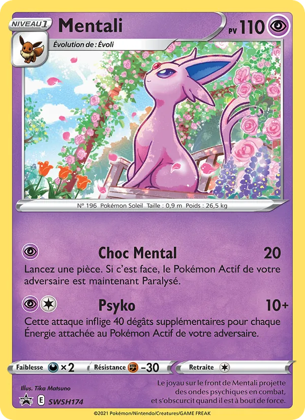Carte Pokémon Mentali SWSH174/307 de l'extension Promo SWSH