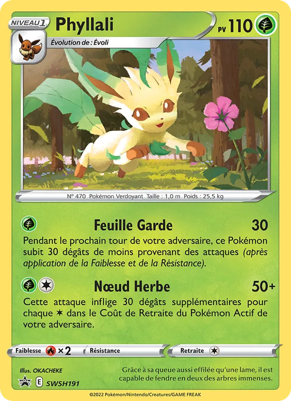 Carte Pokémon Phyllali SWSH191/307 de l'extension Promo SWSH