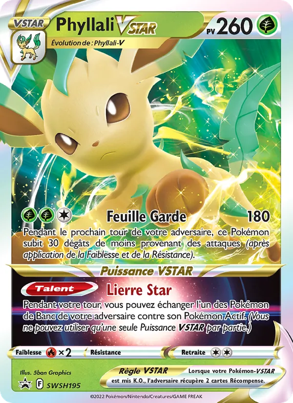 Carte Pokémon Phyllali VSTAR SWSH195/307 de l'extension Promo SWSH