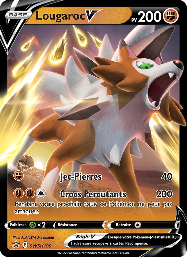 Carte Pokémon Lougaroc V SWSH199/307 de l'extension Promo SWSH