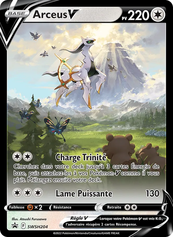 Carte Pokémon Arceus V SWSH204/307 de l'extension Promo SWSH
