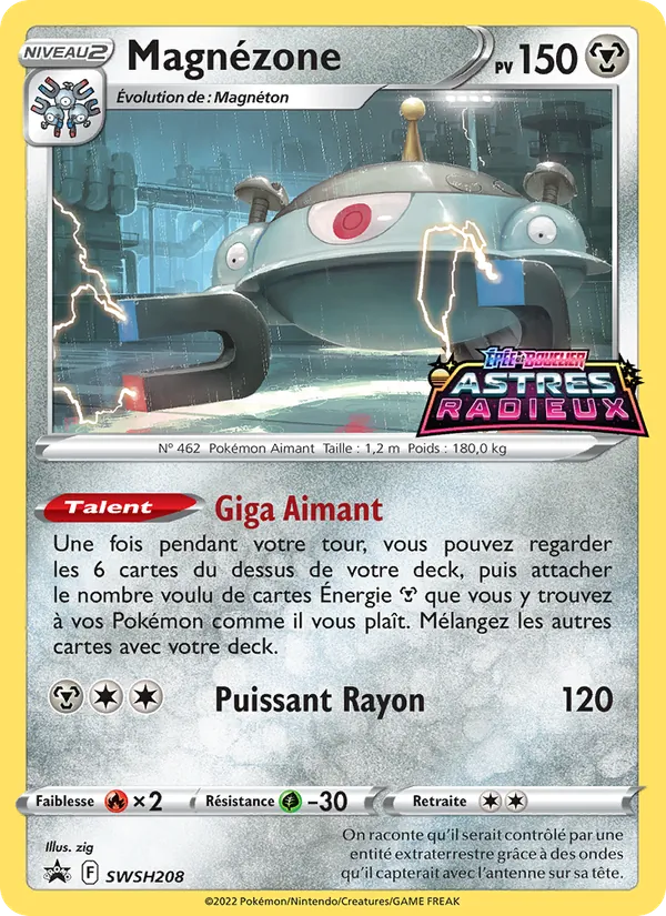 Carte Pokémon Magnézone SWSH208/307 de l'extension Promo SWSH